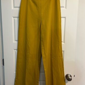 Nasty Gal Mustard Yellow Wide-Leg Pants